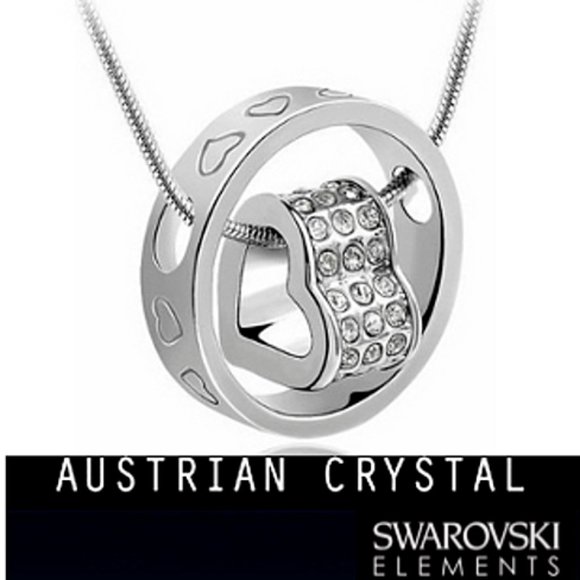 New Swarovski Elements Heart Silver Neckla… - Picture 1 of 5
